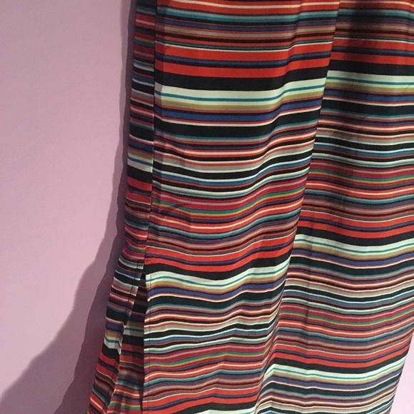 OLIVE & OAK Multi-Color Maxi Skirt w/ slits Size S - Picture 5 of 6
